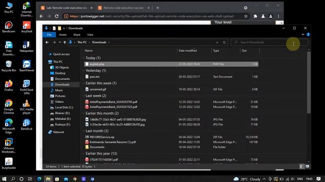 Remote code execution via web shell upload | Web Security Academy