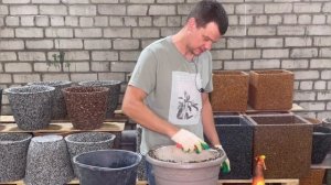 Вазоны из камня. Своими руками. Инструкция! #вазоныизкамня #каменныйковер #stonecarpet #обучение
