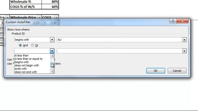 Advanced Filtering in Excel