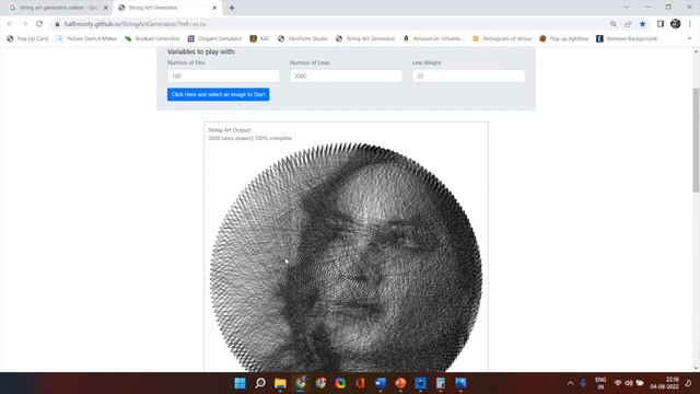 How to  Make Template for String Portrait | Basics of String Portrait Art | Algorithmic Art Tutoria