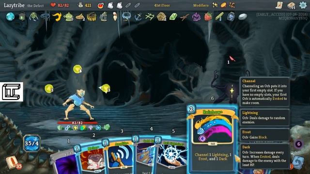 Slay the Spire, evoking lighting orb 43 times to destroy a Transient before it disappeared. смотреть онлайн