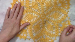 Салфетка "АНАНАС" крючком// Схема вязания салфетки