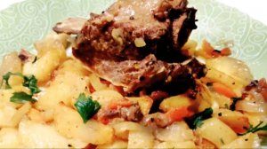 Говяжьи ребрышки в духовке с картошкой! Рецепт!