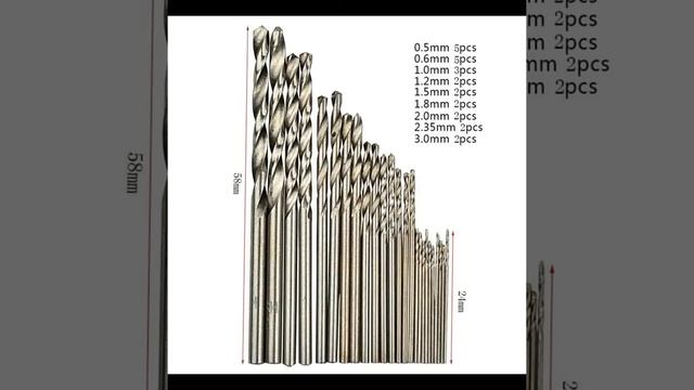 Hss Micro Twist Drill Bit Set ，Woodworking PCB Mini Drill Jewelry Tools Dremel Bit