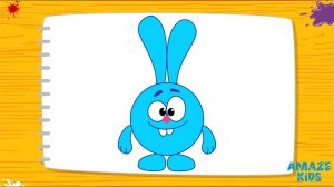 Как Нарисовать Кроша из Смешариков. Учимся Рисовать Героев Мультфильмов. Уроки Рисования для Детей