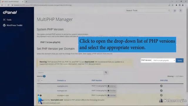 How to Set the PHP Version per Domain using cPanel with - Websnoogie смотреть онлайн