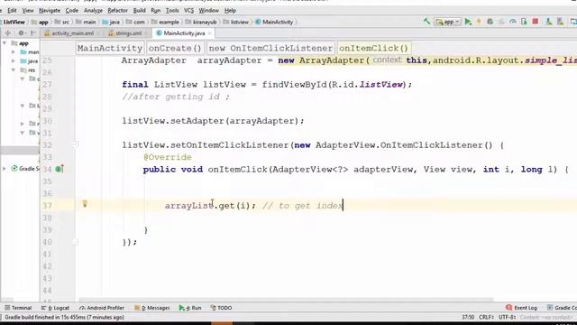 ListView with Event Handling |OnClickListener| ArrayAdaptor |Android Part 3 смотреть онлайн