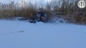 Зимняя рыбалка на реке Нура в Астане