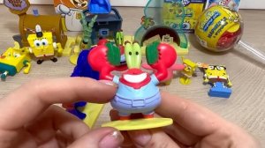 СПАНЧ БОБ MIX! Игрушки, Сюрпризы ГУБКА БОБ, мультик Sponge Bob Squarepants, Kinder Surprise unboxin