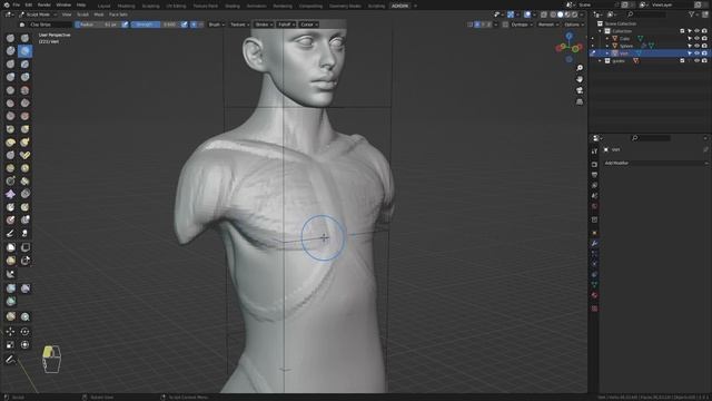 Sculpting a Full Female Character - Part 2: Torso | Blender 3D