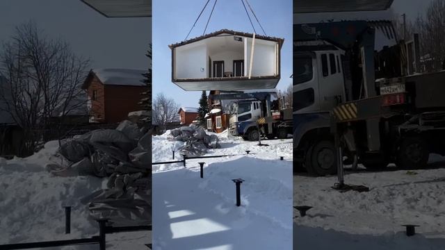 Как проходит монтаж модульного дома – сняли небольшой репортаж. смотреть онлайн