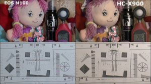 Canon EOS M100 (200D) vs Panasonic HC X900 (X800) Video test (доработан)