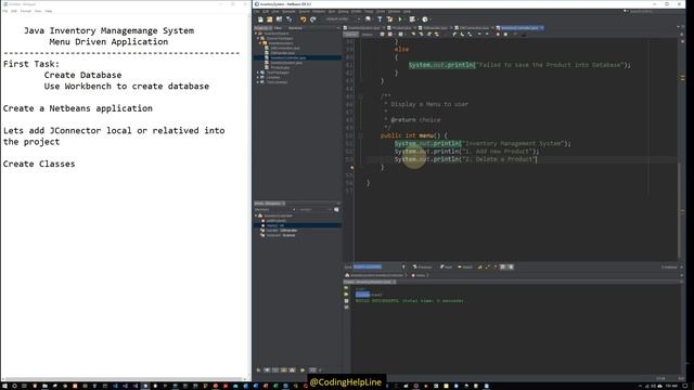 #Complete #Java #MySQL #Crud Text Menu Driven #Inventory #Management System