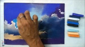 Landscape drawing for beginners with pastels - Scenery drawing - Soft pastel drawing