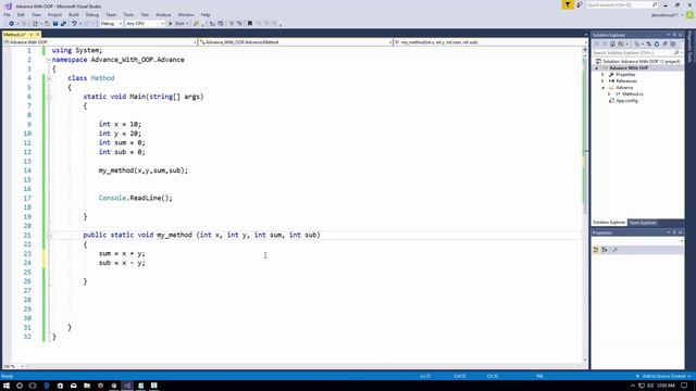 C# Tutorial With OOP - 04 | How to Return Multiple Values from a single Method смотреть онлайн