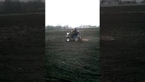 Боронование на самодельном минитракторе.