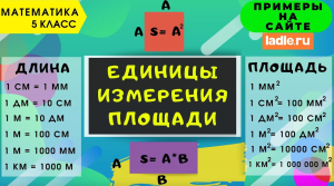 Единицы измерения площади. Мера длины. Математика 5 класс. Как измерить площадь прямоугольника