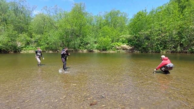 Эксклюзивный тур на симу - 2022 год. Поимка рыбы сразу тремя рыбаками. Вся рыба - отпущена. смотреть онлайн