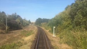Поездка на поезде в Молдове. Вид из последнего вагона. Ungheni / Унгены [CFM]