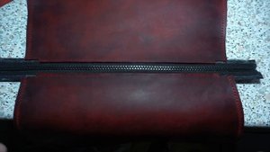 Косметичка из натуральной кожи ручной работы / Handmade genuine leather cosmetic bag