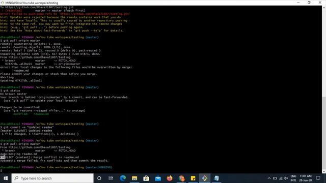 Git Introduction with Git Bash command
