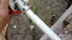 Насадка-сучкорез на триммер.Завершение установки.