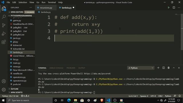 #36 Lambda Function in Python || Python Tutorials in Tamil|| #CodingAnna