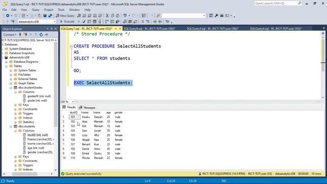 10 SQL for Data Analytics - Stored Procedure