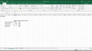 Keeping Track of Grades in Excel