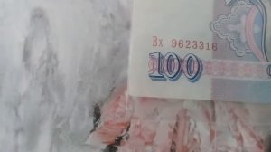 100 рублей 1993 года. ЭТО НЕ КУПЮРА А ПРОСТАЯ БУМАЖКА.