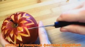 КАК СДЕЛАТЬ КРАСИВОЕ УКРАШЕНИЕ ИЗ ЯБЛОК - КАРВИНГ  ДИЗАЙН ФРУКТОВ & КАК КРАСИВО НАРЕЗАТЬ ЯБЛОКИ