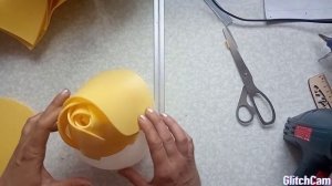 Часть 1. Роза торшер из изолона в цветочном горшке.