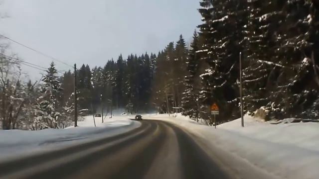 Дорога вдоль ладожского залива Кирьявалахти