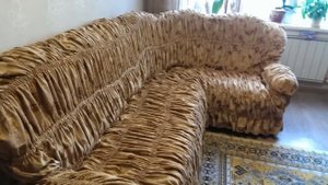 Чехол на угловой диван и кресло.