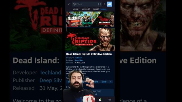 Dead Island Riptide definitive edition رایگان شده تو #استیم #بازی #بازی_رایگان #گیم #گیمر  #زامبی