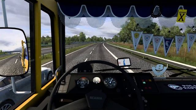4K | ETS2 1.46 | Scania Vabis 1-Series V8 | Örebro (S) - Växjö (S) | ETS2 Mods смотреть онлайн