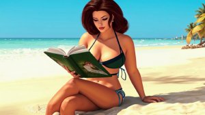 Все читают Автобиографию Александра Невзорова, даже красивые сексуальные женщины в мини бикини.