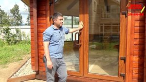 Беседка из профилированного бруса в поселке Октябрьский г. Южно-Сахалинск.
