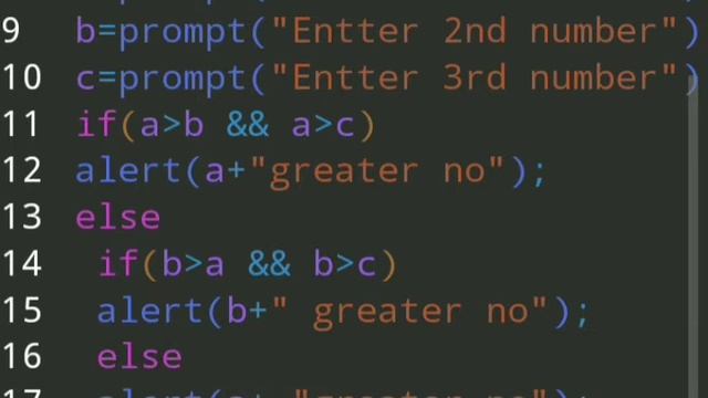 JavaScript Program to Find Greater of Three Numbers |  Greater of 3 Numbers in JavaScript anWriter