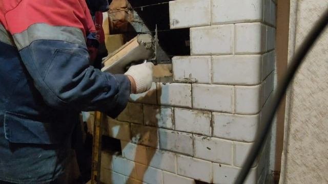 Ремонт печи из кафеля.
