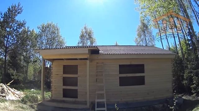 Видео отзыв о компании "Три Строителя" | Строительство сруба брусовой бани 7.4х7.5 метра смотреть онлайн