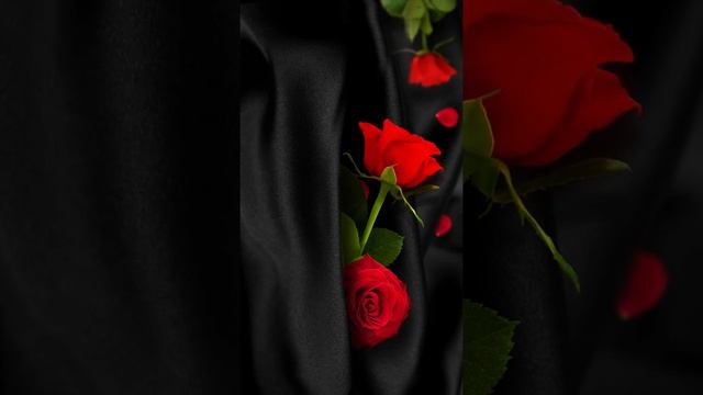 Silk red rose