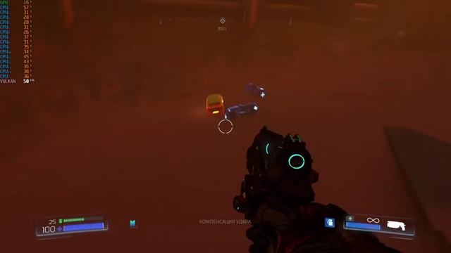Сравнение Эльбрус 16С (E2K V6) и Эльбрус 8С в игре DOOM 2016 в бинарном трансляторе Lintel 4.2