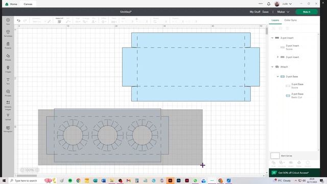 4 different boxes to hold three 2oz deli pots through Design Space (ScanNCut/Silhouette compatible) смотреть онлайн