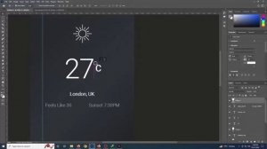 How to Design a Weather App UI #photoshop