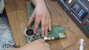 Замена разъёма на материнской плате ноутбука.