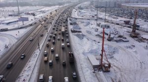 Реконструкция развязки МКАД с улицей Верхние поля (4К, февраль 2022)