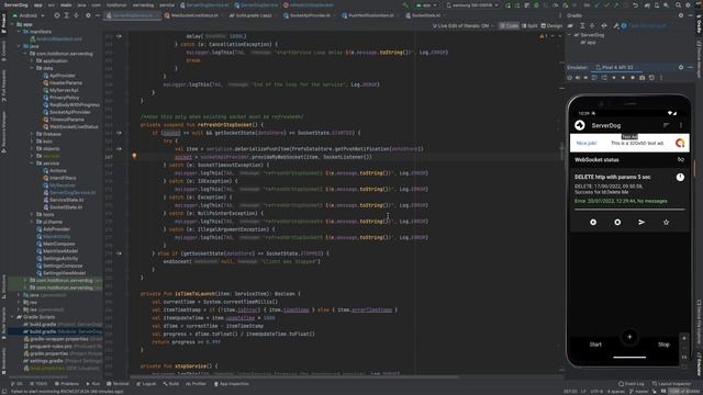 Kotlin & Ktor WebSocket messaging with push notifications. Code walkthrough with ServerDog. смотреть онлайн