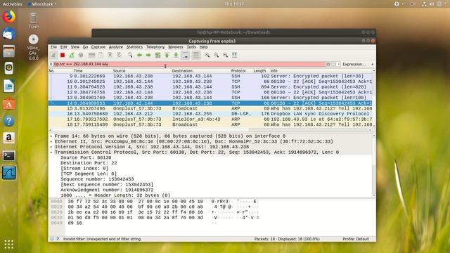 TCP RST attack on SSH (Wireshark & hping3) смотреть онлайн