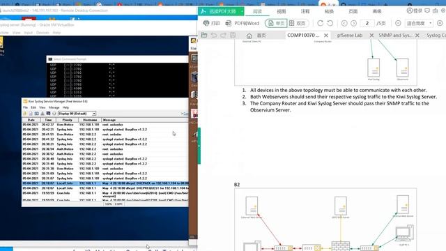 GNS3 network administration(kiwi syslog, vm etc..) смотреть онлайн